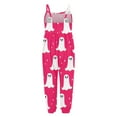 thumbnail image 5 of Weebloom Halloween Rompers For Girls Fashionable Casual Pumpkin Printed Suspender Jumpsuit Leisure Onesie,Hot Pink, 5 of 5