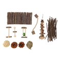 thumbnail image 1 of Hamster Toys Set Teeth Grinding Tunnel Chew String Grass Rattan Ball Wood Sticks Small Animal Molar Toys for Rabbit, 1 of 4