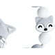 thumbnail image 2 of Kids Heroes Mordedera de Zorro con Porta Mordedera con Clip para Sujetar, Gris, 2 of 2
