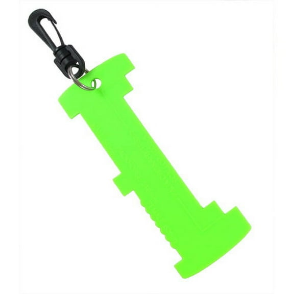 Scuba Diving Shellfish Measuring Gauge with Clip (Lime)