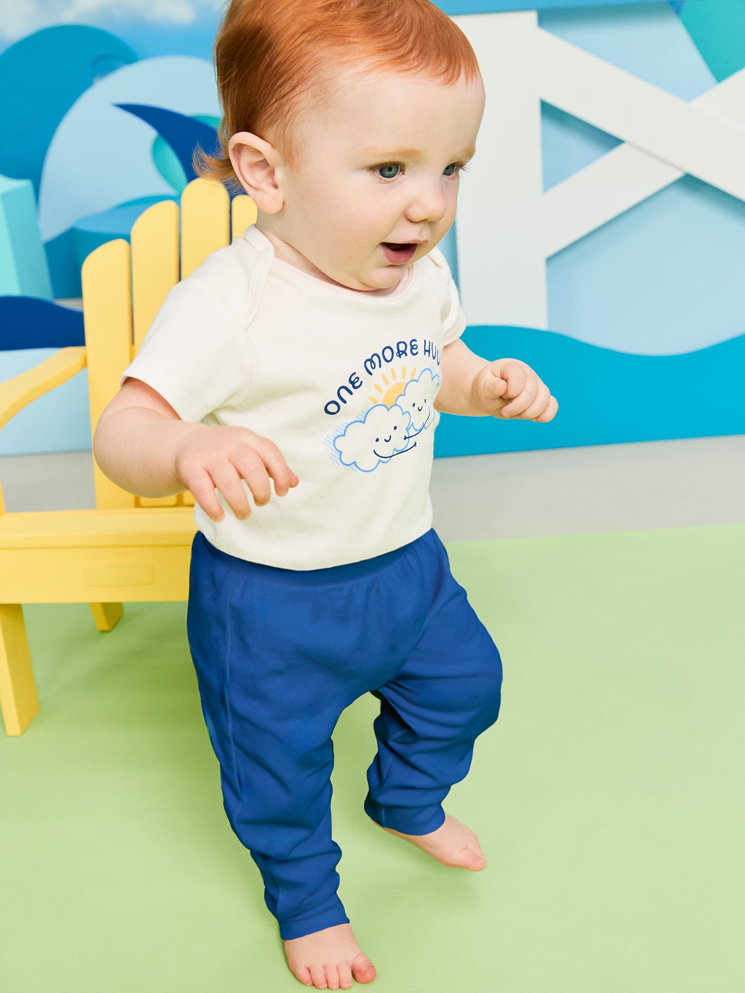 Garanimals Newborn & Baby Boy Cotton Pull-On Solid Joggers, Sizes 0 - 24M