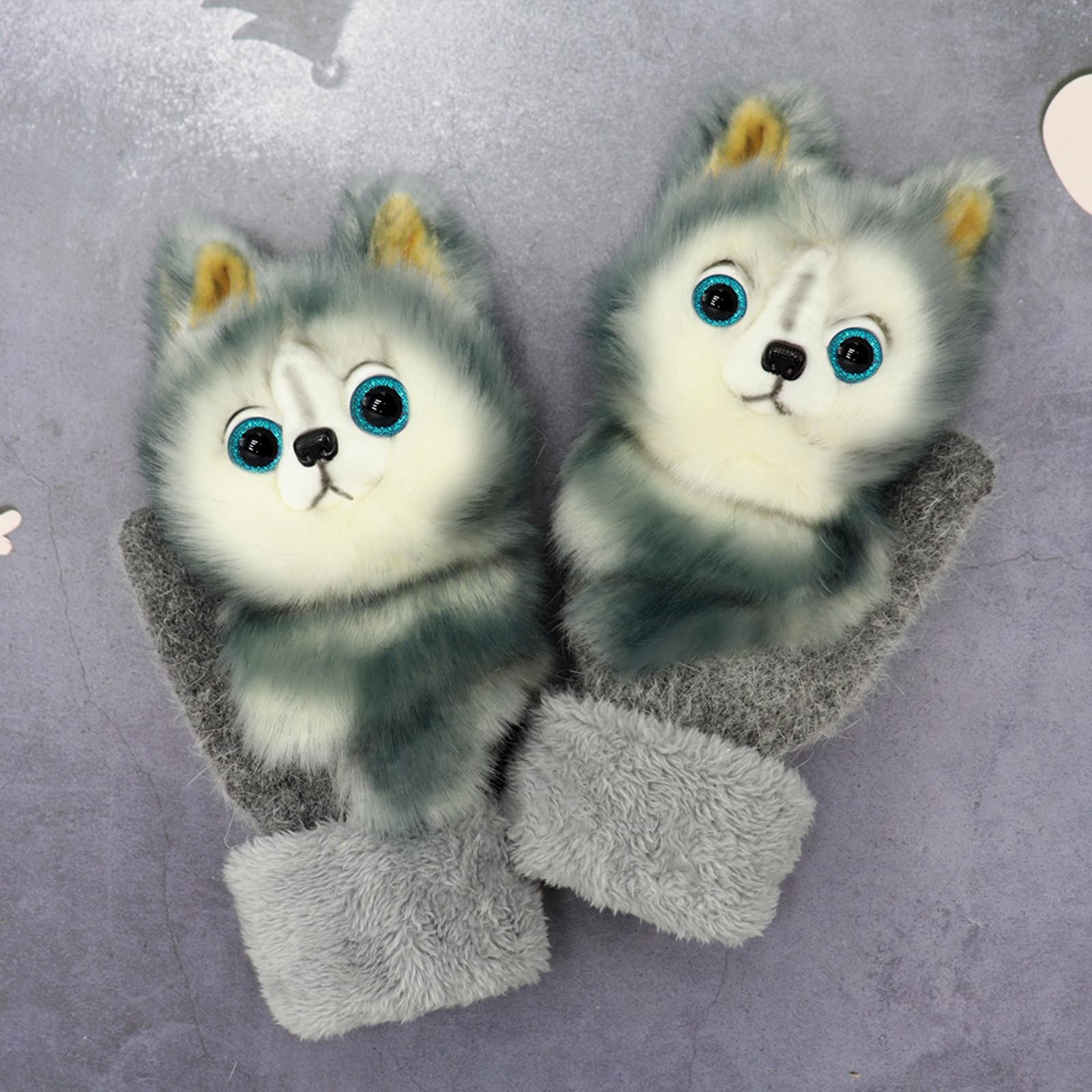 ski gloves animal