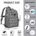thumbnail image 6 of Cute Pug Puppies Backpack for School,Cute School Bag,Schoolbag with Adjustable Shoulder Straps & Padded Back,15.25"x11.5"x5.25", 6 of 6