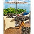 thumbnail image 5 of Fsddascl Vintage Leaves Branch Outdoor Tablecloth - 60x102 Inch Rectangle Dining Table Cover, Farmhouse Botanical Waterproof Outdoor Table Cloth with Umbrella Hole & Zipper for Picnic/Patio/Party, 5 of 7