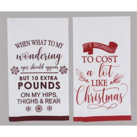 

Youngs 90808 Cotton Christmas Tea Towel Assorted Color - 2 Piece
