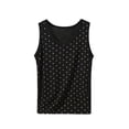 thumbnail image 2 of HongQid Women's Polka Dot U-Neck Tank Tops Casual Loose Fit Sleeveless Shirts with Dot Print for Summer, 2 of 5