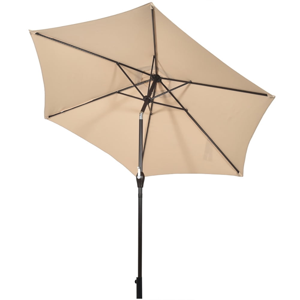 Aimee Lii 10 Feet Outdoor Patio Umbrella with Tilt Adjustment and Crank, Sunbrella Patio Umbrellas, Beige Aimee Lii 10 Feet Outdoor Patio Umbrella with Tilt Adjustment and Crank, Sunbrella Patio Umbrellas, Beige