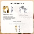 thumbnail image 4 of ROSIANNA Women 925 Sterling Silver Sparkling Sun & Moon Hoop Earrings Hypoallergenic, 4 of 5