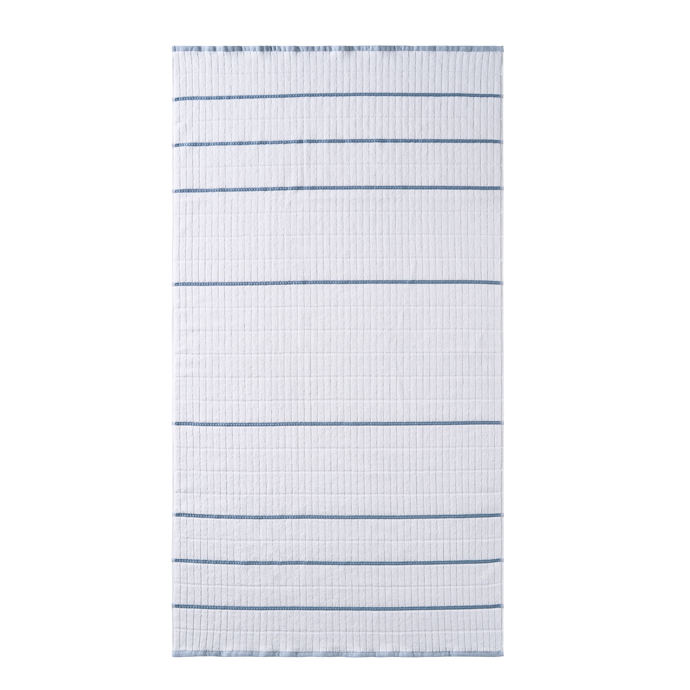 Better Homes & Gardens Soft Cotton Textured 4 Piece Bath Towel Set,Blue Silver