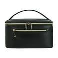 thumbnail image 2 of Bolsa de maquillaje de viaje Fernando cuero PU negro, 2 of 8