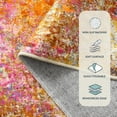 thumbnail image 2 of Moynesa 9'x12' Area Rug for Living Room Machine Washable Rugs Modern Abstract Low Pile Soft Mat Large Indoor Non-Slip Accent Carpet for Dining Room Table Apartment,Galaxy, 2 of 6