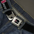 thumbnail image 2 of GM General Motors Belt, Seatbelt Buckle Belt, 1972 Camaro Script Emblem Black Silver Reds, Youth 22 to 32 Inches, 2 of 9