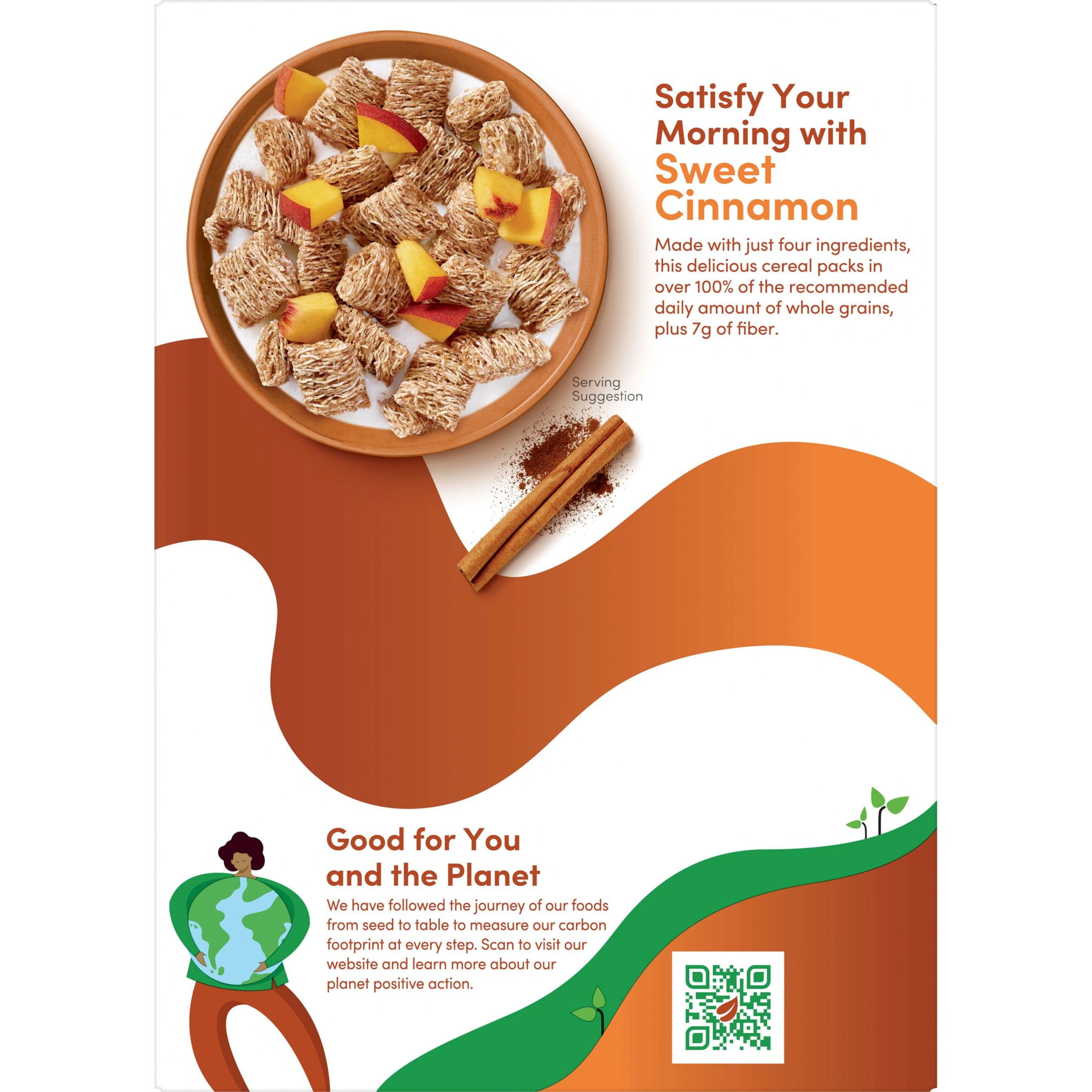 (4 pack) Kashi Breakfast Cereal, Fiber Cereal, Family Breakfast, Cinnamon Harvest, 16.3oz Box (1 Box)