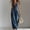 Dark Blue, variant on Womens Casual Denim Overall Jumpsuit Sleeveless V Neck Button up Top and Wide Leg Trousers Soft Washed Denim Fashion One Piece Outfit S-2XL White
