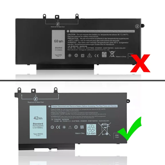 42Wh Rechargeable Battery 3DDDG For Dell Latitude 15 3520 3530 E5280 E5480 E5580