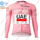 thumbnail image 4 of Maillot de ciclismo del equipo UAE 2024 de manga larga para el Giro de Italia, color rosa, ropa para ciclismo de carretera, camisetas para bicicleta de montaña, uniformes, 4 of 5