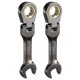 thumbnail image 1 of Uxcell 2Pcs Flex Head Stubby Ratcheting Combination Wrench 11mm Métrico 72-Dientes Acero CR-V Niquelado, 1 of 6