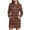 Brown, variant on Kaemgyyd Long Sleeve Dress for Women Lightweight Pocket Hoodie Dress Spring Fall Casual Stripe Sweatshirts Dress for Women