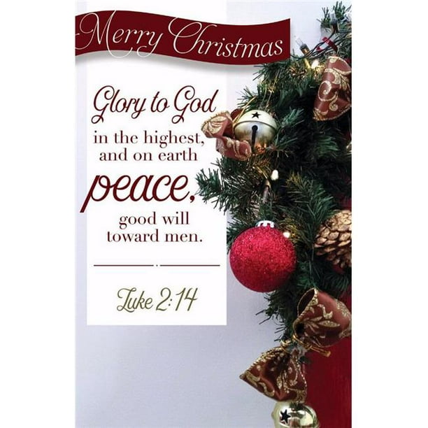Bulletin-Merry Christmas (Luke 2:14 KJV) (Pack Of 100) - Walmart.com ...