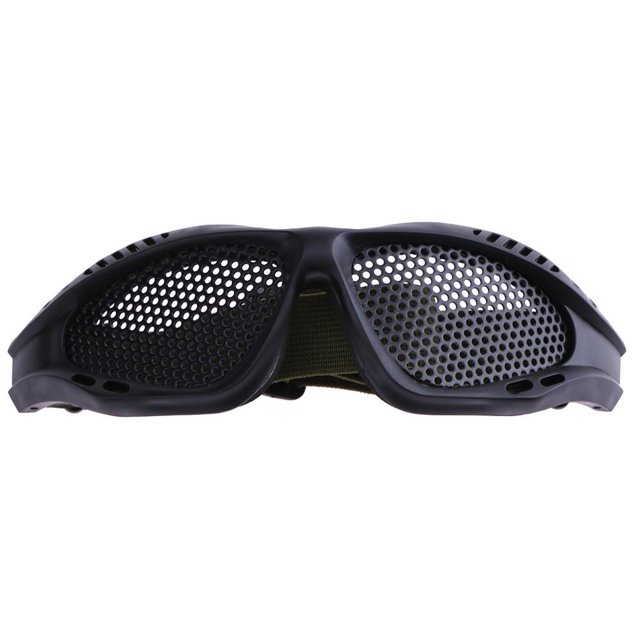 Gafas tácticas de malla metálica Protección para los ojos Gafas resistentes a los golpes (Negro) FLhrweasw Nuevo