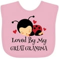 thumbnail image 3 of Inktastic Loved by My Great Grandma Girls Baby Bib, 3 of 4