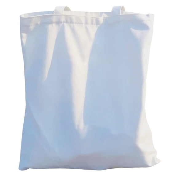 White Cotton Canvas Tote Bag, 30x26cm Minimalist Summer Handbag, Reusable Shopping Bag with Long Handles, Ideal for Daily Use, Office, Travel & Outdoor Adventures