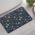 thumbnail image 2 of Pioneer Flower Floral Print Pattern Bathroom Rugs Mat, Non Slip Microfiber Bathroom Rug with Rubber Backing, Soft Mats for Bathroom Floor Tub Shower, 17"x27", 2 of 5