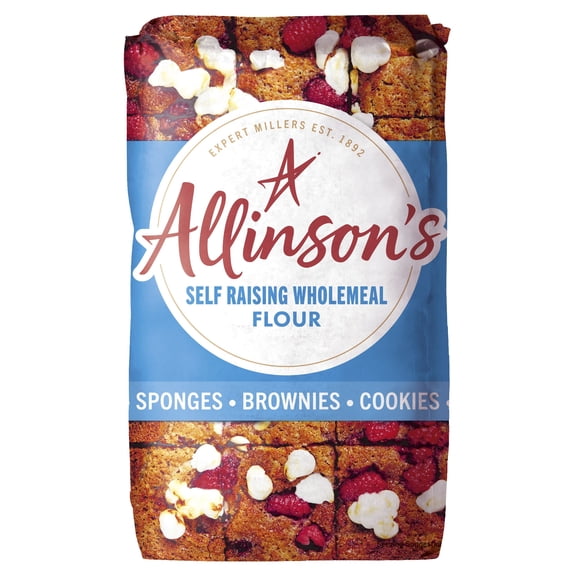 Allinson's Baking Flour Self Raising Wholemeal 1kg, Imported from Britain