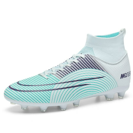 

Earlde Men s Soccer Shoes Football Boots Cleats High-Top Spikes Soccer Shoes Boys Outdoor Indoor Athletic Training Sneakers
