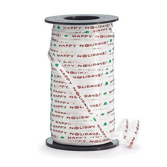 Burton & Burton 1/4" Happy Xmas Curling Ribbon