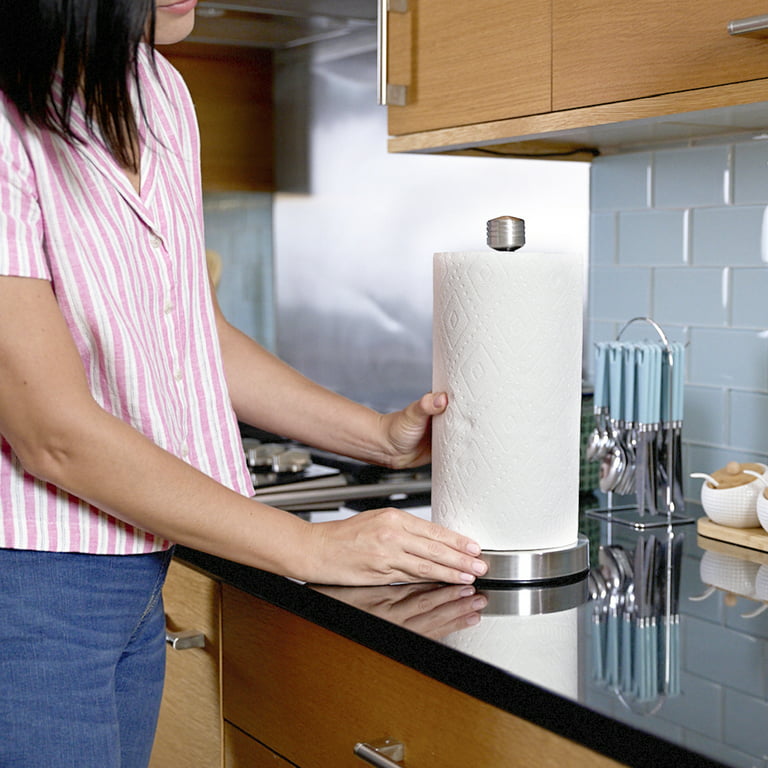 Countertop Paper Towel Holder for Kitchen, Stainless Steel Holder
