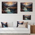 thumbnail image 4 of Designart "River Reverie Asian Painting II" Asian Print on Natural Pine Wood, 4 of 5