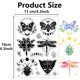 thumbnail image 2 of Sellos transparentes de silicona reutilizables con diseño de polilla y fases lunares para correos., 2 of 9