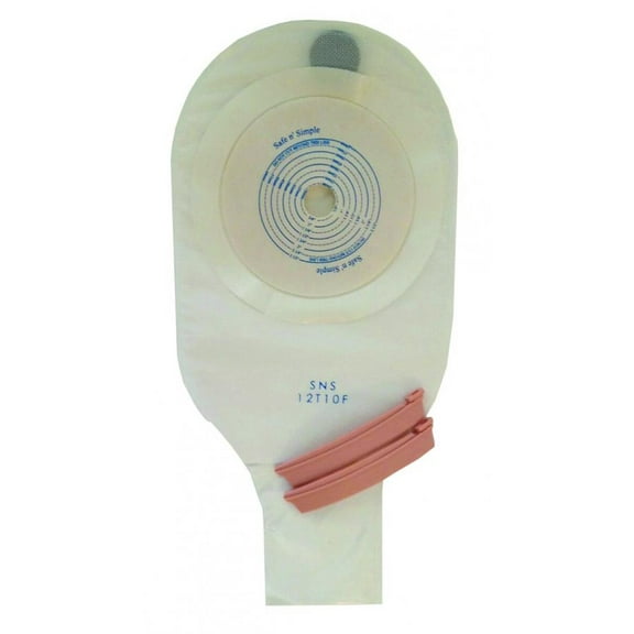 Safe n'Simple One-piece Drainable Banana Clip Pouch, Standard Wear, Cut-to-Fit, Transparent, 10 Count