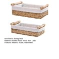 thumbnail image 4 of YAOMOBB Modern Storage Basket Modern Rustic Desktop Storage Basket Handmade Wooden Organizer 2Pcs/Set, 4 of 7