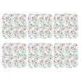 thumbnail image 2 of Pofeuu Lilies Flowers Print Leather Coasters Set of 6, Round Cups Mugs Mat Pad for Home Kitchen Heat Resistant Drink Coasters,Square, 2 of 7