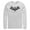 White, variant on Men's Batman Gotham Skyline Bat Shape  Long Sleeve Shirt White 2X Large