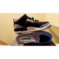 thumbnail image 4 of Ni - ke Men's Air Jordan 3 Retro Black/Green Glow-Wolf Grey CT8532 031 Size 11, 4 of 5
