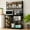 Grey, variant on NAIYUFA Kitchen Bakers Rack ,5-Tier Industrial Microwave Oven Stand with 3 Baskets,hooks ,Large Capacity,Gray Storage Wood Shelf for Office,Living Room,Bathroom