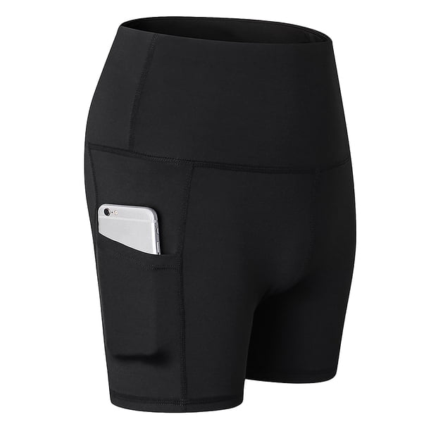Pantalones cortos de yoga de cintura alta para mujer Entrenamiento de control de barriga Running Athletic