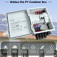 thumbnail image 2 of Briidea PV Combiner Box 4 String with 10A Circuit Breakers & Lightning Arreste for Solar Panels, 2 of 7