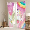 thumbnail image 3 of Castle Fairy Kawaii Magical Horse Black Out Curtains for Kids Teens Girls,Cartoon Rainbow Unicorn Curtains Pack of 2 (42x63 Each),Dreamy Princess Bedroom Curtains,Breathable Home Decor, 3 of 6
