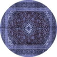 thumbnail image 1 of Ahgly Company Indoor Round Persian Blue Traditional Area Rugs, 4' Round, 1 of 4