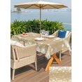 thumbnail image 4 of Outdoor Tablecloth with Umbrella Hole and Zipper, Beige Snowflake Christmas Rectangle Table Cloth 52x70 Inch Waterproof Tablecloth, Winter Xmas Snowflake Farmhouse Picnic Table Cover for Patio, 4 of 7