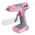 thumbnail image 1 of Pistola de pegamento termofusible inalámbrica WORKPRO 12 V recargable rosa, 1 of 9
