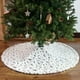 thumbnail image 3 of Falda para árbol de Navidad con plumas de poliéster, suave, gruesa, color blanco nieve, rústica Tela de 90cm, 3 of 8