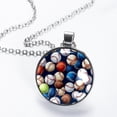 thumbnail image 2 of Baseball Stunning Glass Design Circular Pendant Necklace - Unique Jewelry Gift for Her, 2 of 5