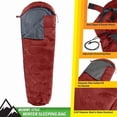 thumbnail image 2 of Mummy Sleeping Bag - Adult Cold Weather Rated to 25°F Waterproof with Drawstring Hood Camping Equipment by Outdoors, 2 of 6