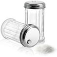 thumbnail image 3 of YSTDHL 4 Pack 12OZ Glass Sugar Dispenser/Pourer/Shaker with Stainless Steel Pour-Flap Lid, Retro Style, 3 of 8