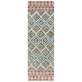 thumbnail image 3 of SAFAVIEH Aspen Maurice Geometric Wool Runner Rug, Green/Red, 2'3" x 7', 3 of 7